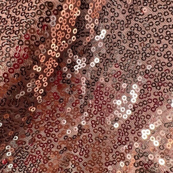 NWT ADRIANNA PAPELL Antique Rose Long Sequin Sleeve V-neck Pullover Sweater Sz S - Picture 13 of 16